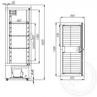 Холодильный шкаф ШХ-0,8К (купе) INOX (Фото 1)